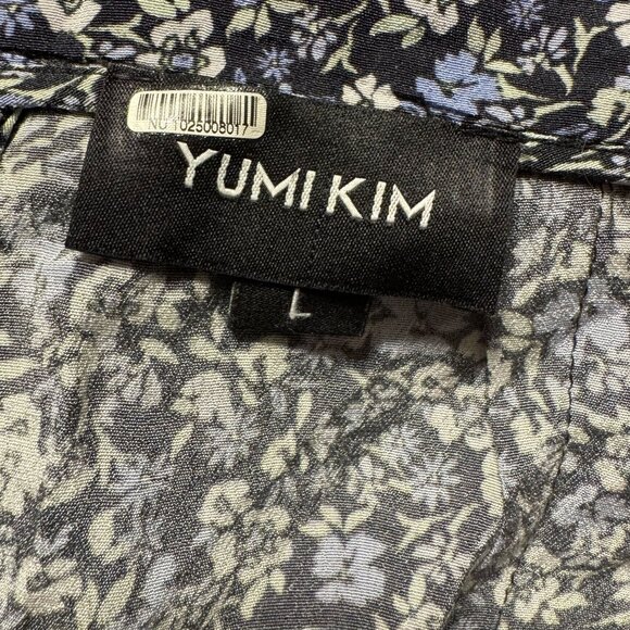 Yumi Kim Floral Maxi Skirt Womens Size L Ruffle Tulip Hem Flowy Rayon Tiered - Picture 4 of 8